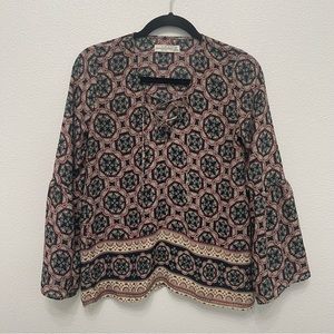 Abercrombie & Fitch Women's Print Peasant Blouse